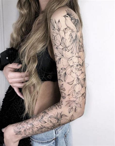 32 Beautiful Ways To Flower Tattoo Sleeve For Women Designs