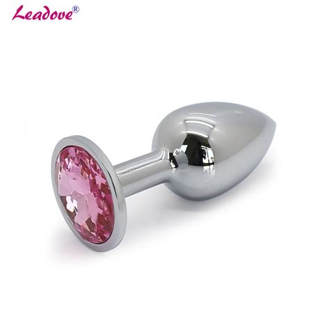hot sale stainless steel anal beads crystal jewelry small round butt