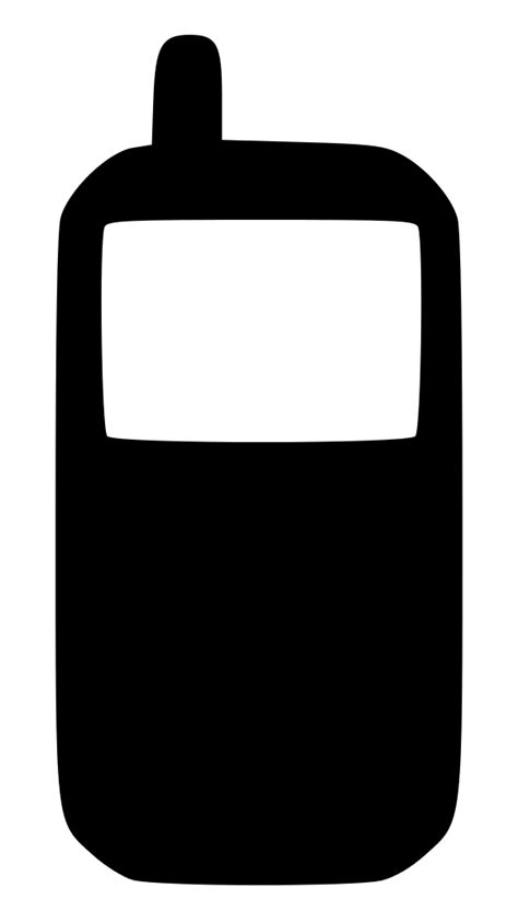 File Cell Phone Icon Black Svg Wikimedia Commons