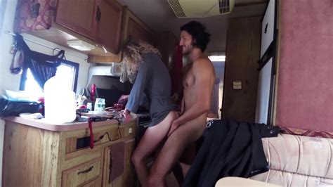 wild couple having sex in the camper amateur porn at