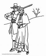 Pilgrims Colonial Quaker sketch template