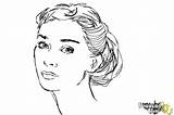 Audrey Hepburn Drawingnow sketch template