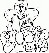 Coloring Read Book Childrens Mommy Children Wecoloringpage Popular sketch template