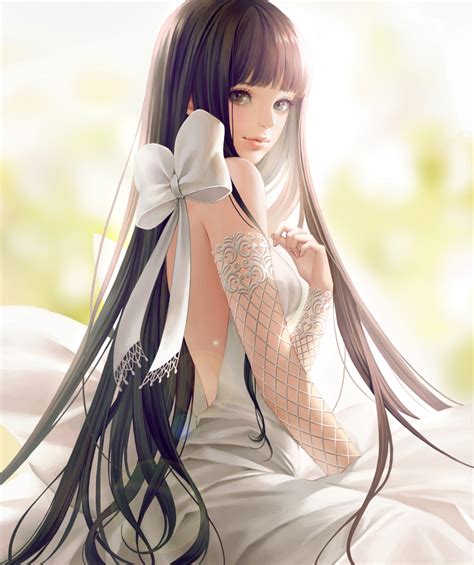 Download 3838x4577 Anime Girl Bride Wedding Dress Semi