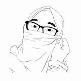 Drawing Hijab Outline Getdrawings sketch template