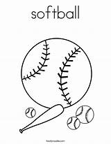 Coloring Softball Pages Balls Many Noodle Baseball Outline Built California Usa Color Popular Twisty Twistynoodle sketch template
