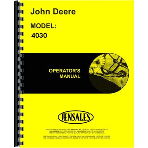 john deere  tractor operators manual