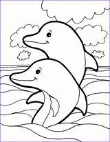Golfinhos Colorir Haiwan Golfinho Lumba Ikan Dolphins Mewarna Mewarnai Imprimir sketch template