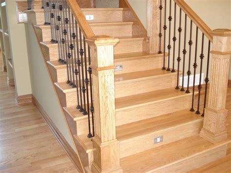 plywood oak maple stair treads spindles iron rods toronto