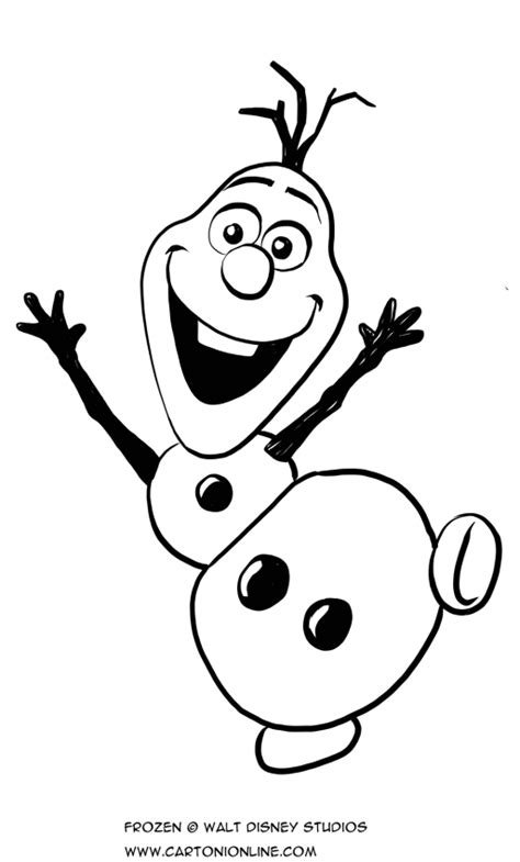 olaf  snowman coloring page