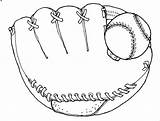 Baseball Clipart Glove Mitt Outline Ball Clip Bat Drawing Cliparts Softball Library Getdrawings Wikiclipart sketch template