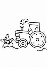 Coloring Pages Tractor Farm sketch template