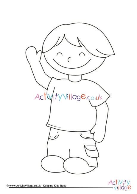 boy colouring page