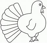 Turkey Coloring Pages Outline Printable Thanksgiving Body Template Color Drawing Clipart Preschool Side Kids Print Cut Turkeys Head Pakistan Birds sketch template
