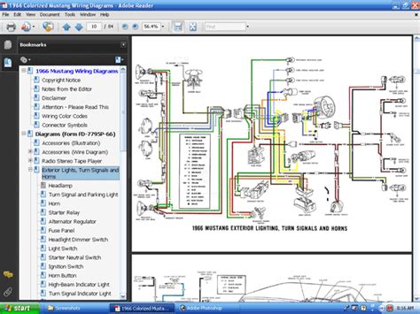 colorized mustang wiring diagrams fordmanualscom