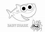 Shark Baby Coloring Pages Printable Cute Cartoon Sheets Rocks Family Template Pinkfong Color Birthday Kids Sheet Print Halloween Crayola Fong sketch template