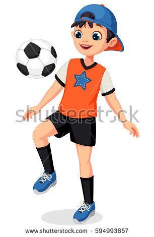 illustration  young soccer player boy soccer drawing soccer logo