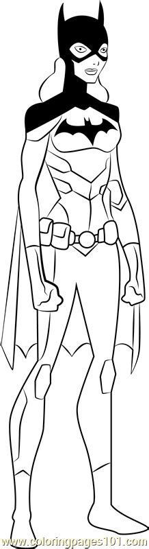 batgirl coloring page  kids  young justice printable coloring pages   kids