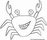 Mewarnai Kepiting Crabs Colorear Hermit sketch template