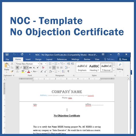 noc letter format  word haq  shop