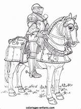Coloriage Knight Chevaliers Personnages Rubrique Colorier Chevalier Knights Dessin Mandala Equitation Moyen Ritter Mittelalter Informatie sketch template
