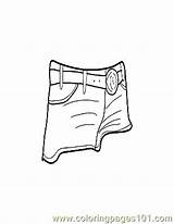 Shorts Coloring Pages Clothes Womens Color Printable Peoples Printablee sketch template