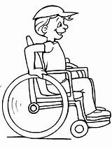 Disabled Person Coloring Characters Drawing Kb sketch template