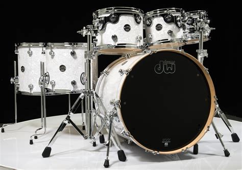 dw performance series pc drum kit white marine