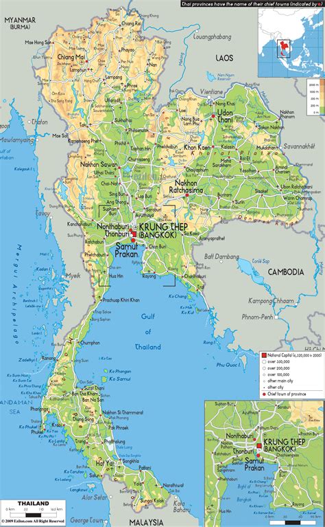thailand map travel map