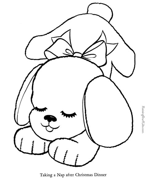 puppies  print colouring pages