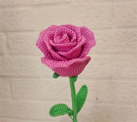 printable crochet rose pattern