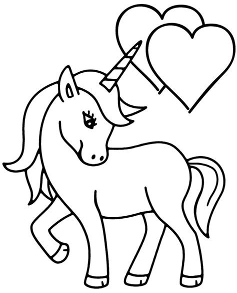 coloring pages unicorn  hearts coloring page