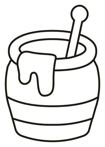 honey pot coloring page  printable coloring pages