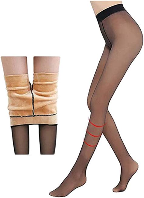fleece lined tights pantyhose opaque leggings thermal fleece legs fake