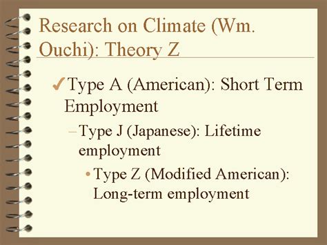 research  climate wm ouchi theory