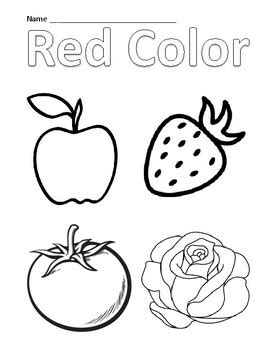 preschool color red coloring pages coloring pages