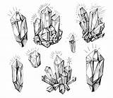 Crystal Quartz Vector Drawings Illustrations Similar Clip Top sketch template