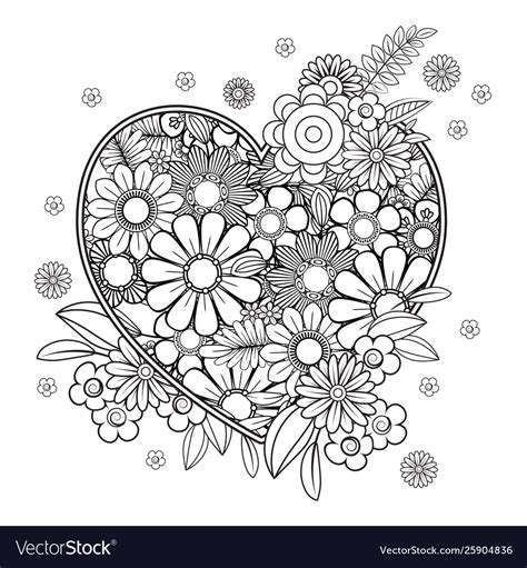 valentines day coloring page royalty  vector image
