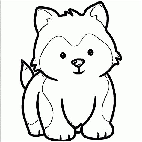 husky puppy coloring pages printable