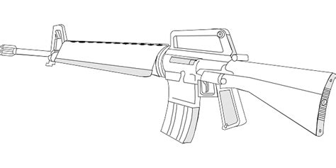 assault rifle coloring pages