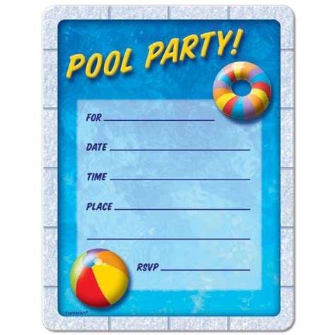 pool birthday party invitations ideas bagvania  printable