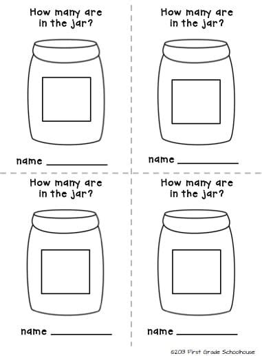 estimation jar printables classroom freebies