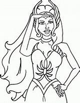 Coloring Pages Shera Ra She Catra Motu Princess Power Related Library Clipart Line sketch template
