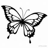 Butterfly Printable Ink Drawings Stencil Outline Drawing Monarch Butterflies Coloring Easy Sketch Acrylic Block Tattoo Template Simple Silhouette Papillon Sticker sketch template