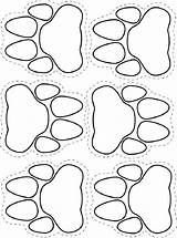 Paw Coloring Print Bear Pages Animal Templates Cut Template Claw Shapes Kids Printable Paws Prints Crafts Footprints Footprint Coloringhome Safari sketch template