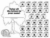 Worksheets Letter Recognition Letters Name Alphabet Find Printable Apple Worksheet Pre Themed Preschool Kids Kindergarten Activities Learn Help Color Easy sketch template