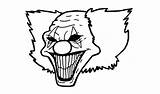 Coloring Pages Evil Clown Scary Printable Getcolorings Color sketch template