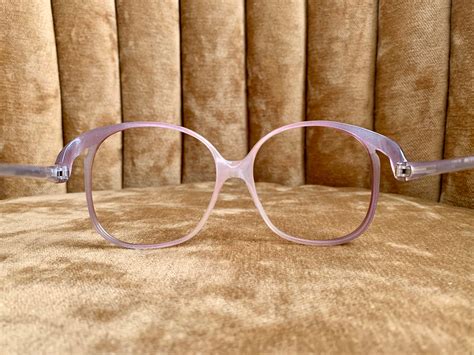 Vintage 70’s Light Fuchsia Purple Drop Arm Glasses Frames
