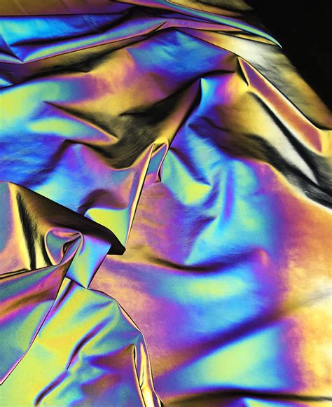 thermal reflective laser holographic fabric rainbow illusion etsy canada
