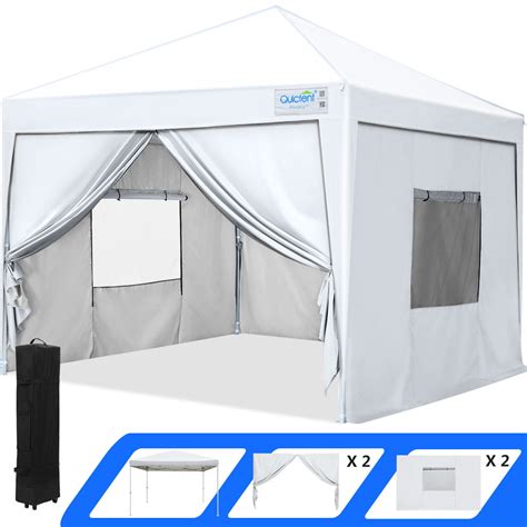 quictent privacy  pop  canopy tent  sidewalls mesh windows wheeled bag waterproof